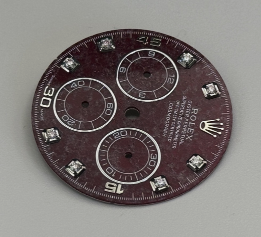 Rolex Daytona Sodalite Grossular Garnet Dial - Natural Red Stone with Golden Veining, Diamond Markers